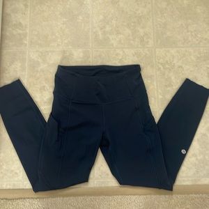 Lululemon fast and free tight navy size 6